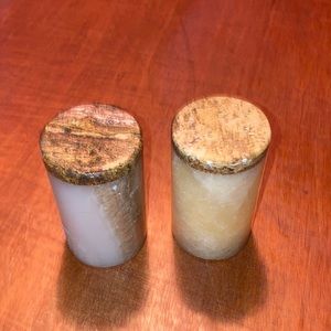 Rare Salt & Pepper Shaker Set | Marble, Quartz, Stone | Roman Style